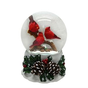 NWT St. Nicholas Square Cardinal Snow Globe